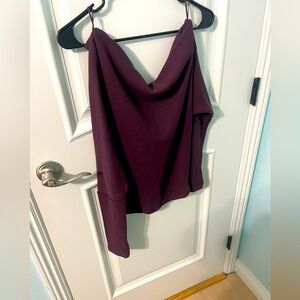 Free People We the Free Fuji Off the Shoulder Thermal Top Size M COLOR PLUM JAM